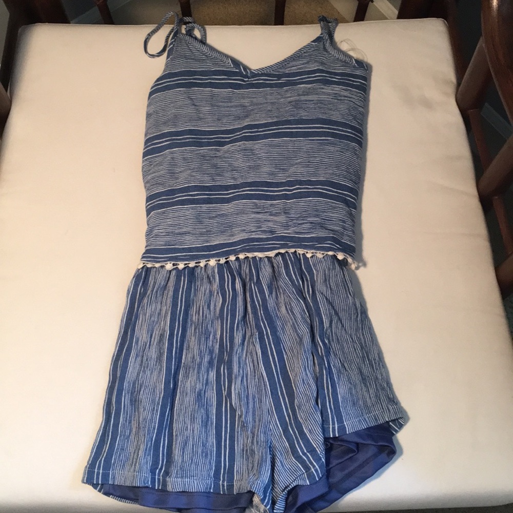 Blue and white romper!